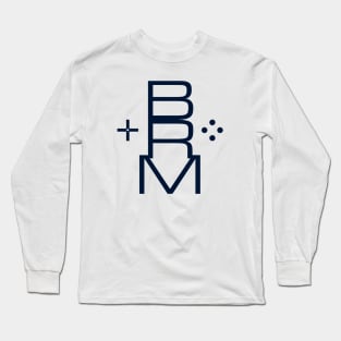 Boss Rush Media Letter Logo Vertical Blue Long Sleeve T-Shirt